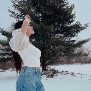 Forever 21 Puff Sleeve Top